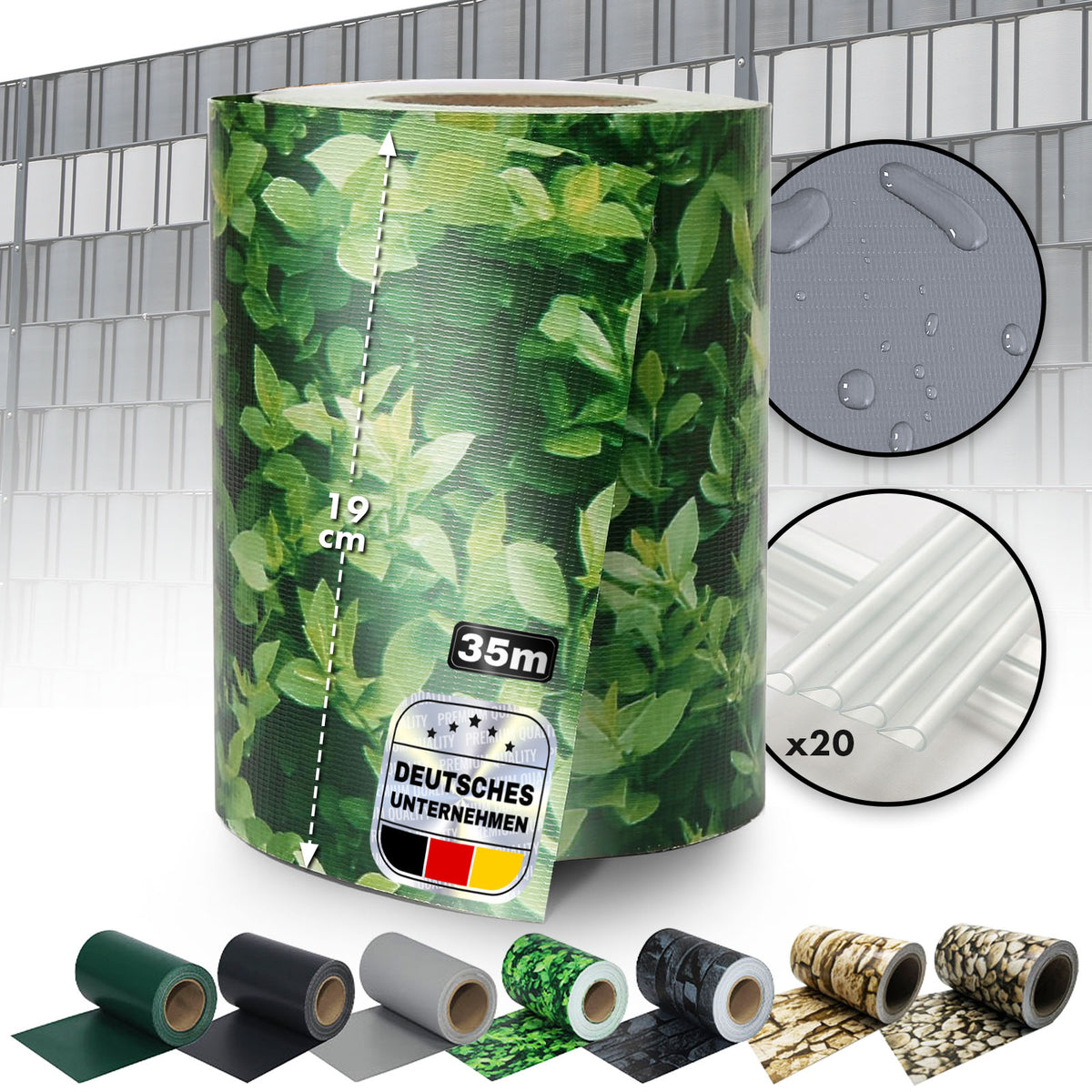 PVC vlechtband | voor staafmatten hekwerken | vele kleuren & designs