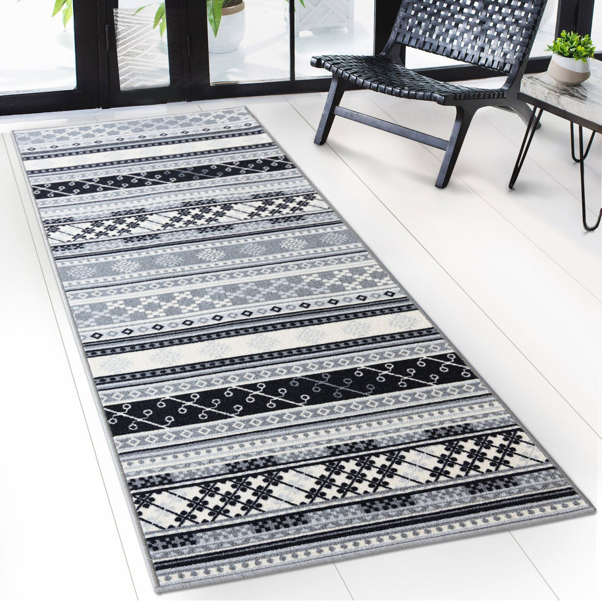 ✂ Op maat gemaakte tapijtloper | Mykonos | Geketteld, antislip & ideaal voor gangen, keukens of hallen