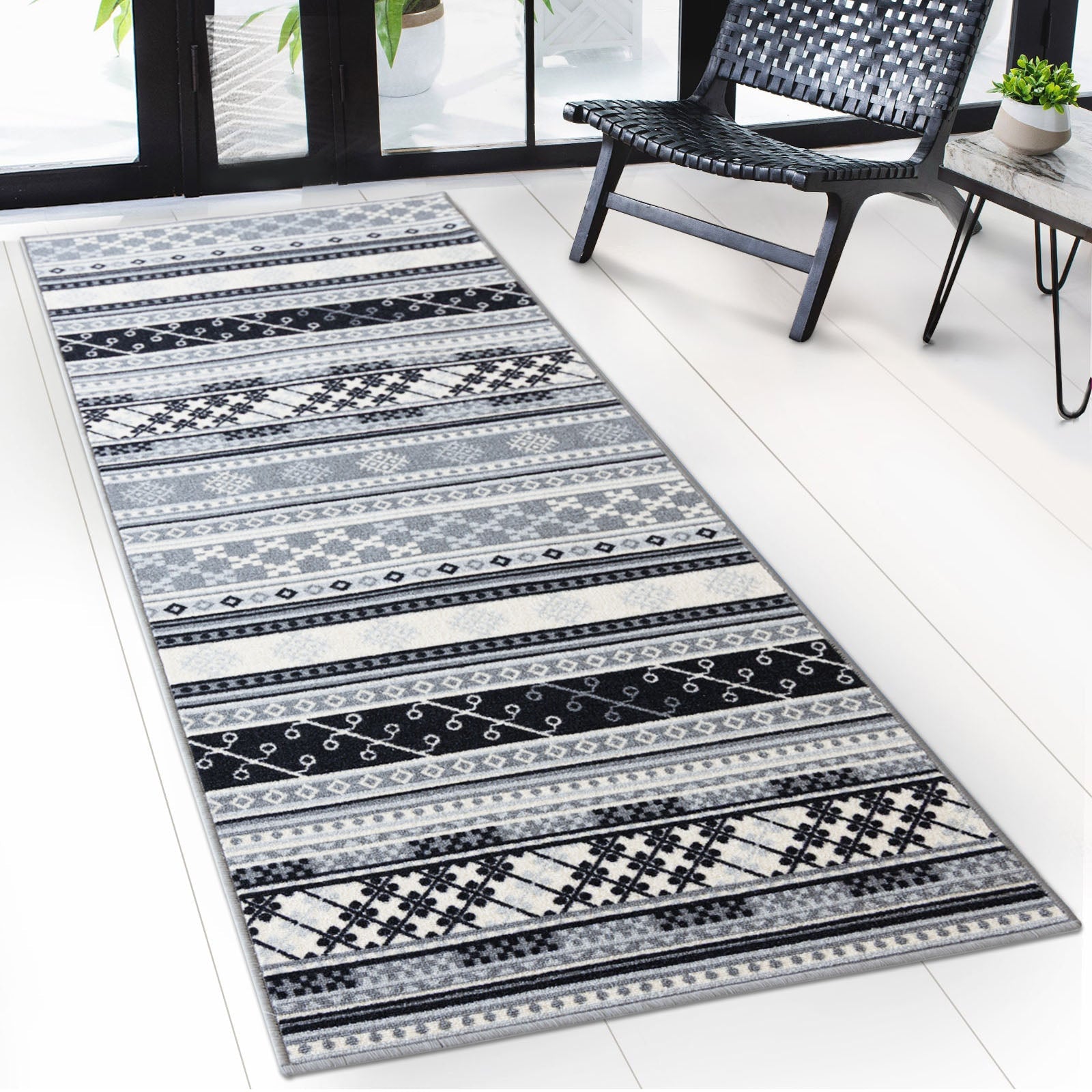 ✂ Op maat gemaakte tapijtloper | Mykonos | Geketteld, antislip & ideaal voor gangen, keukens of hallen