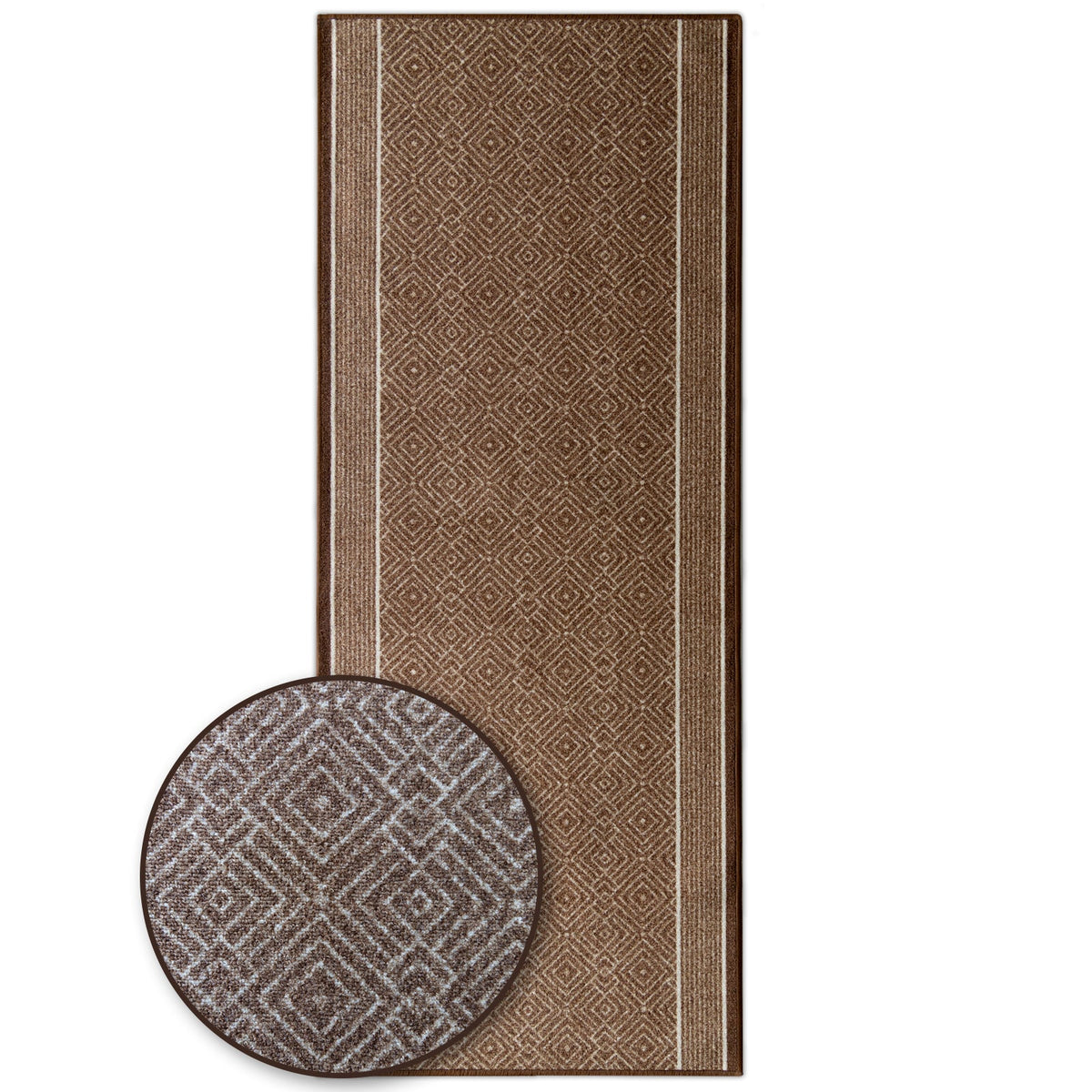 ✂ Tapijtloper op maat | Olymp | Hoogwaardig woonkamertapijt | Modern ruitdesign | Verkrijgbaar in drie kleuren