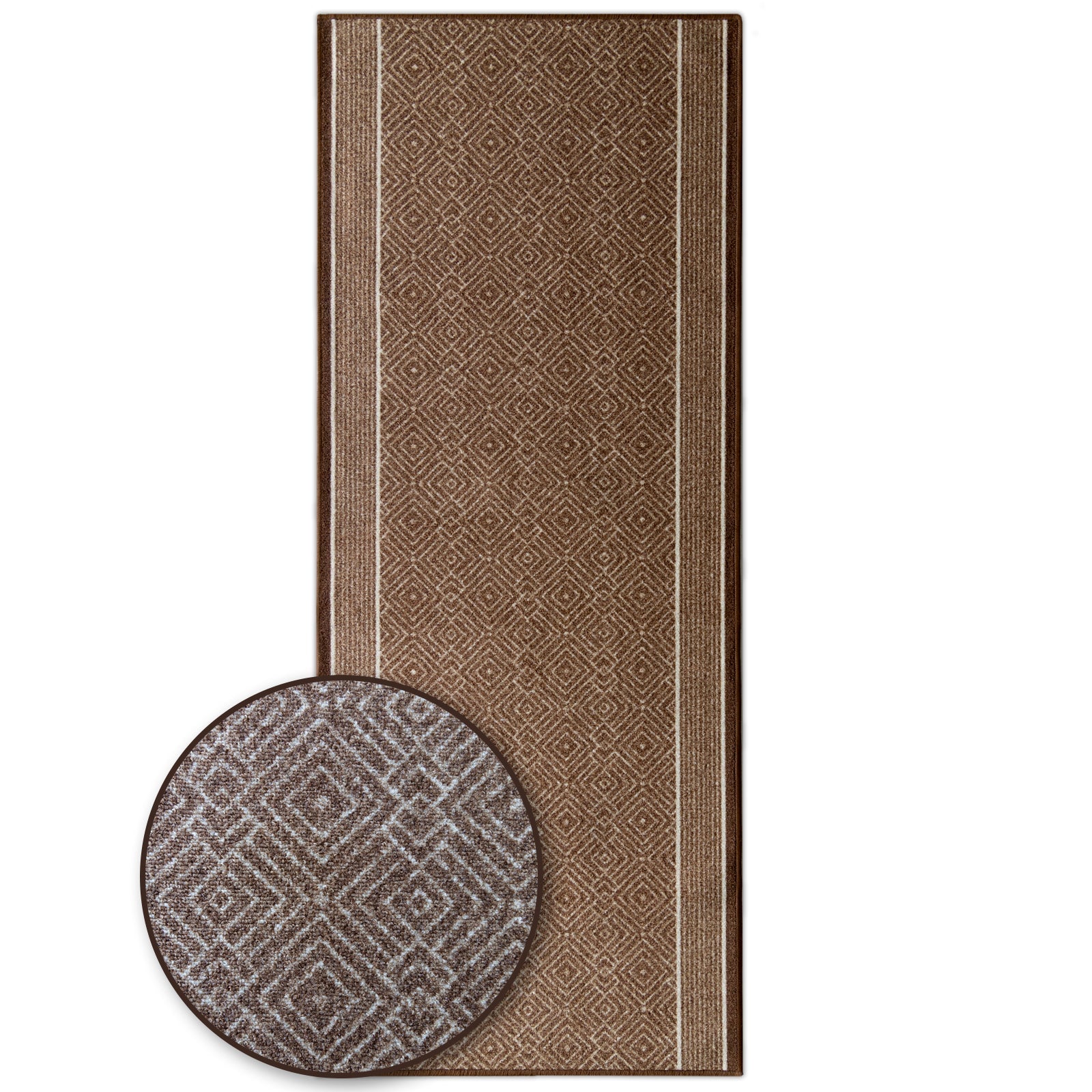 ✂ Tapijtloper op maat | Olymp | Hoogwaardig woonkamertapijt | Modern ruitdesign | Verkrijgbaar in drie kleuren