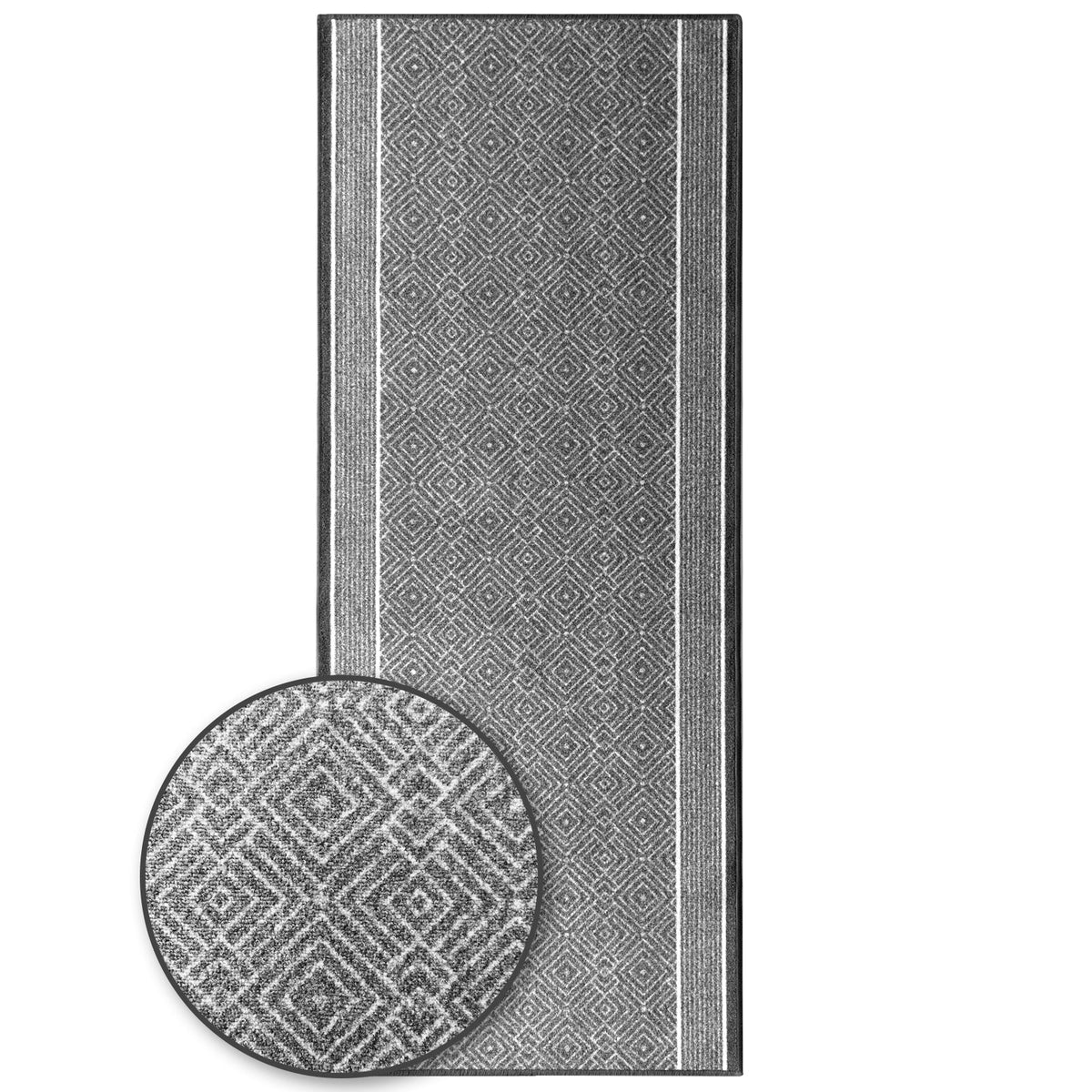 ✂ Tapijtloper op maat | Olymp | Hoogwaardig woonkamertapijt | Modern ruitdesign | Verkrijgbaar in drie kleuren