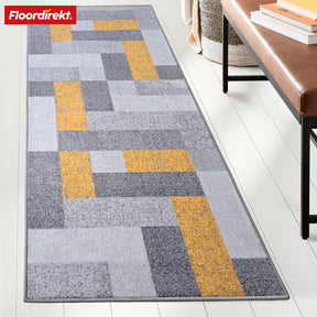 Tapijtloper op maat | New York | Antislip met gelrug | Modern design in verschillende kleuren