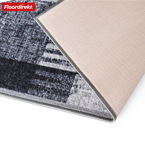 Tapijtloper op maat | Cordoba | grijstinten met patroon | antislip & robuust | 80 cm breed