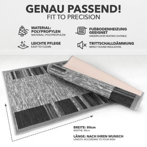 Tapijt loper op maat gemaakt | Navona | Breedte: 80 cm
