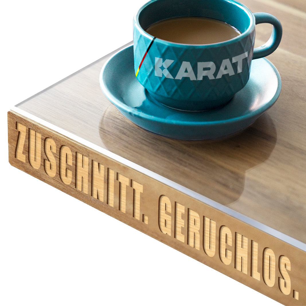 ✂ Transparante tafelfolie met afgeschuinde rand | Crystal | Kristalheldere beschermfolie voor tafels | Snijden op maat