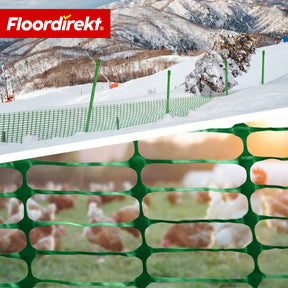 Afzethek Chester set met 20 hekpalen & kabelbinders | bouwheknet 30 m / 50 m | tuin- & waarschuwingshek