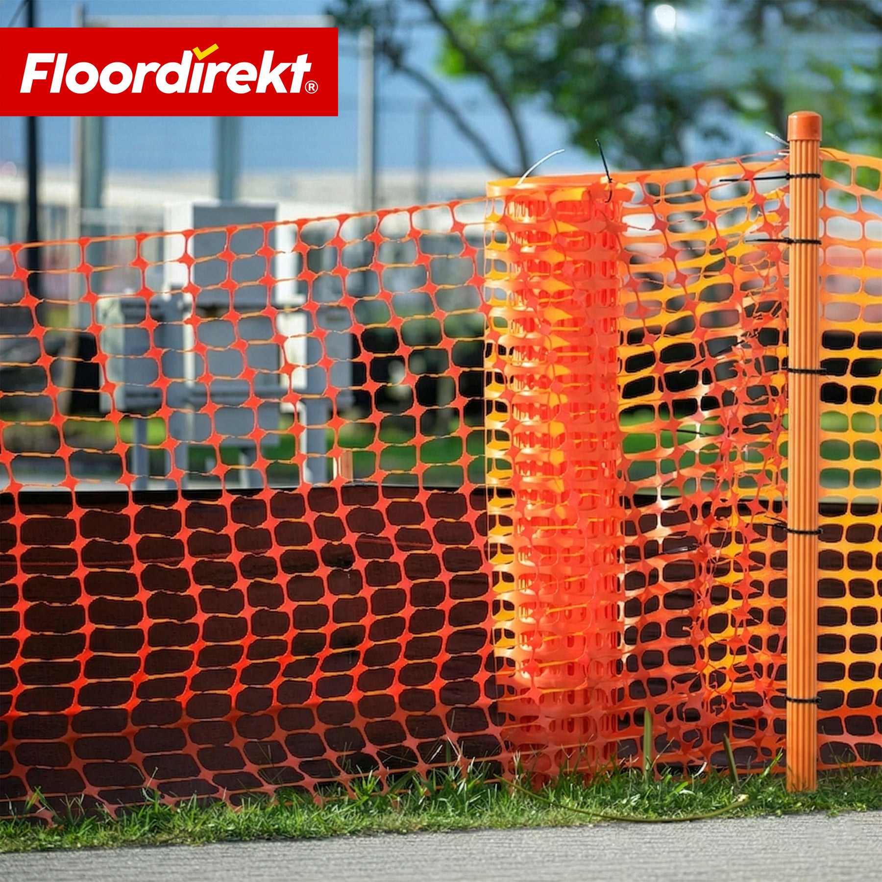Afzethek Chester set met 20 hekpalen & kabelbinders | bouwheknet 30 m / 50 m | tuin- & waarschuwingshek