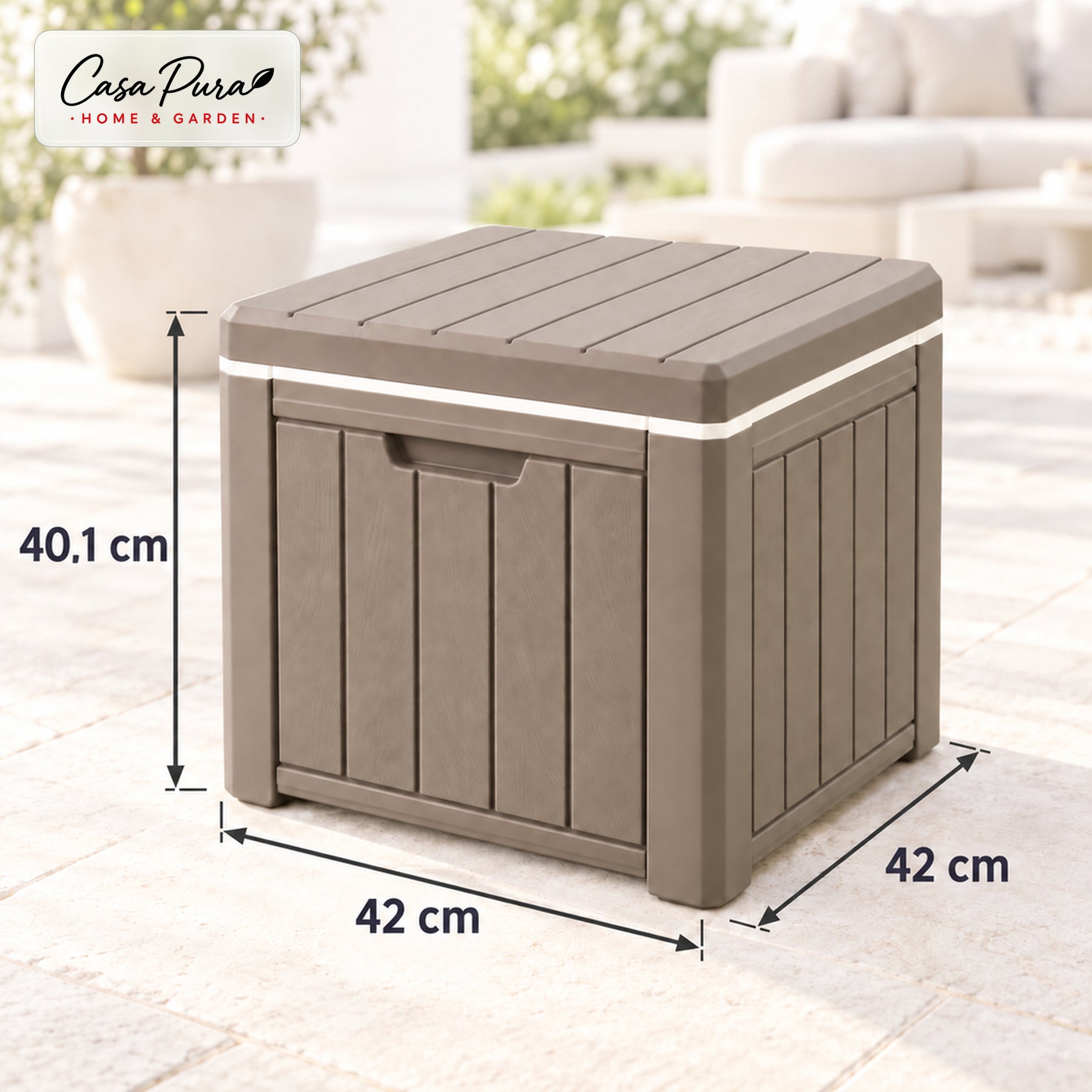 Drankkoeler | Arctic | Koelbox van 37 L met Bijzettafel-Functie in Houtlook | 2 Kleuren