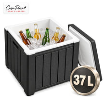 Drankkoeler | Arctic | Koelbox van 37 L met Bijzettafel-Functie in Houtlook | 2 Kleuren