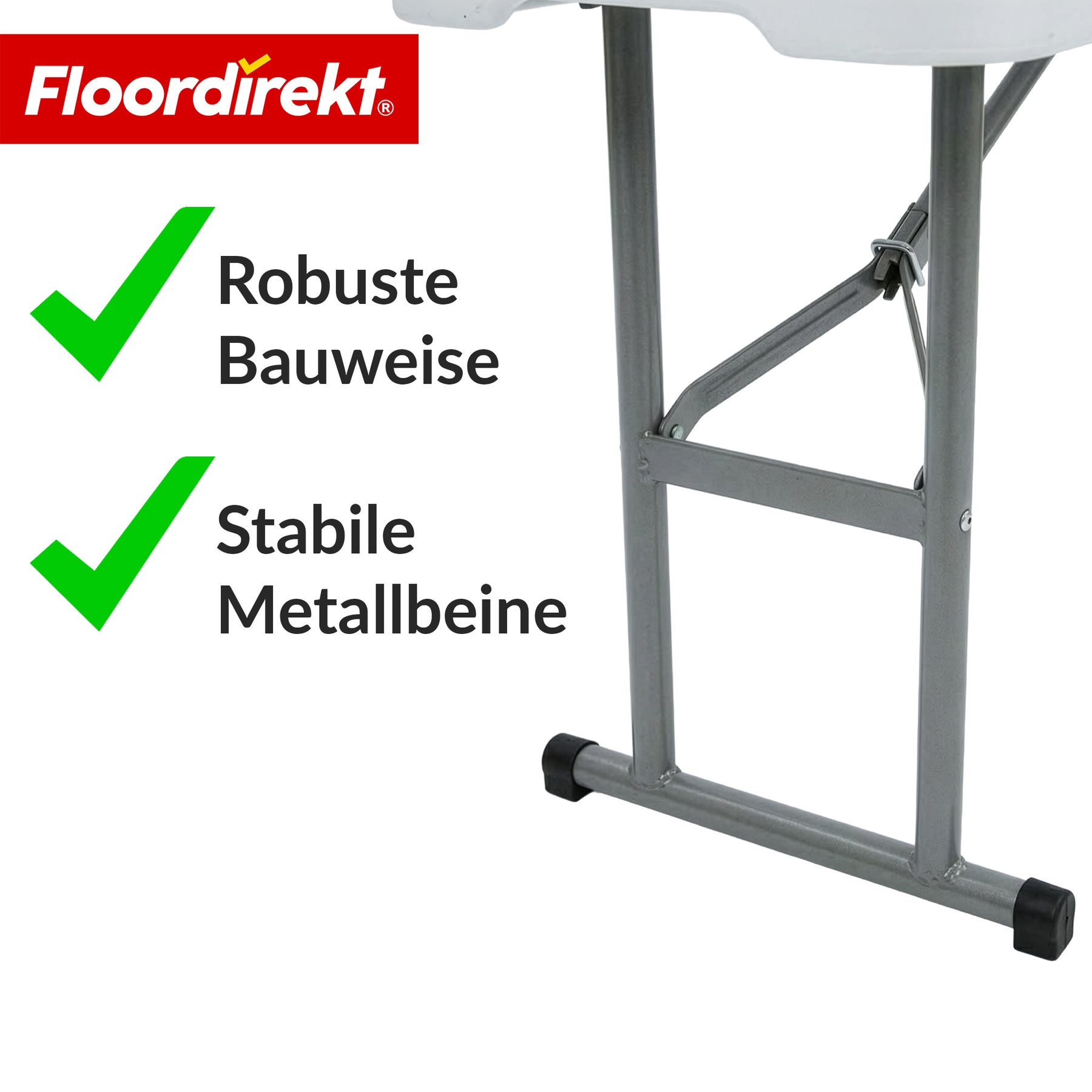 Tuinbank | Chiba | Opklapbare zitbank 183 cm in wit, weerbestendig & tot 320 kg belastbaar