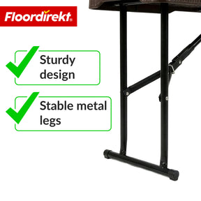 Tuinbank | Kagawa | Inklapbare, weerbestendige zitbank 183 cm in bruin voor tuin, balkon & evenementen