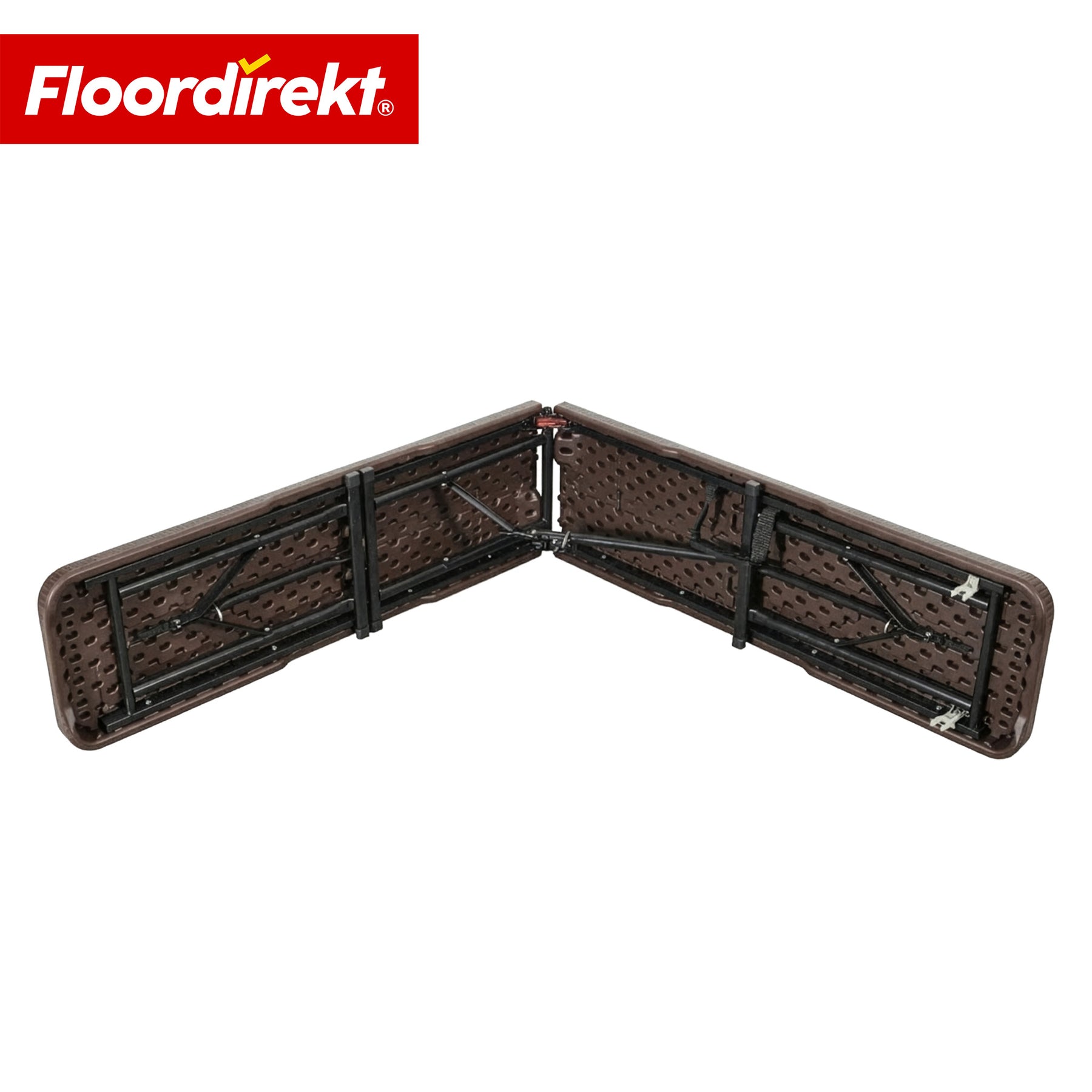 Tuinbank | Kagawa | Inklapbare, weerbestendige zitbank 183 cm in bruin voor tuin, balkon & evenementen