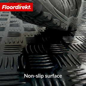 PVC-vloerbedekking | Bullet | Riffelplaat-look | Antislip & Onderhoudsvriendelijk | Meterware / Op maat gesneden | 110 cm breedte