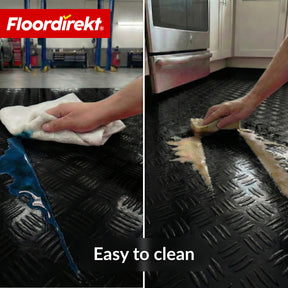 PVC-vloerbedekking | Bullet | Riffelplaat-look | Antislip & Onderhoudsvriendelijk | Meterware / Op maat gesneden | 110 cm breedte