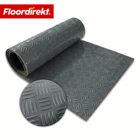 PVC-vloerbedekking | Bullet | Riffelplaat-look | Antislip & Onderhoudsvriendelijk | Meterware / Op maat gesneden | 110 cm breedte