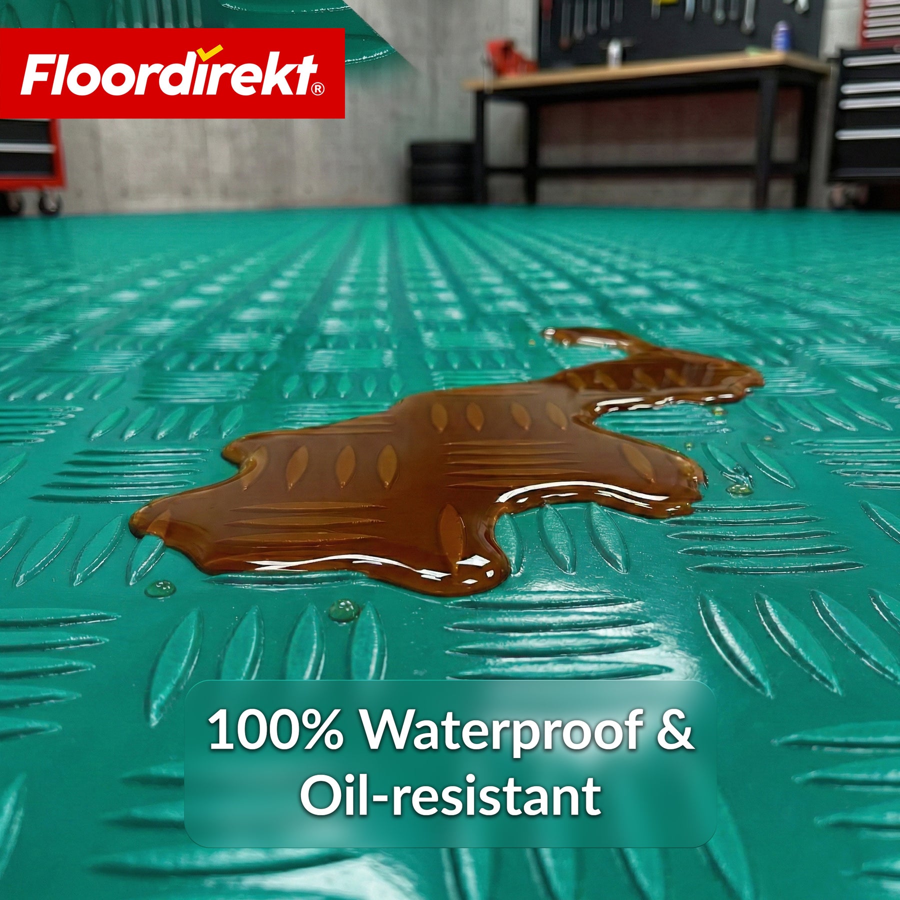 PVC-vloerbedekking | Bullet | Riffelplaat-look | Antislip & Onderhoudsvriendelijk | Meterware / Op maat gesneden | 110 cm breedte