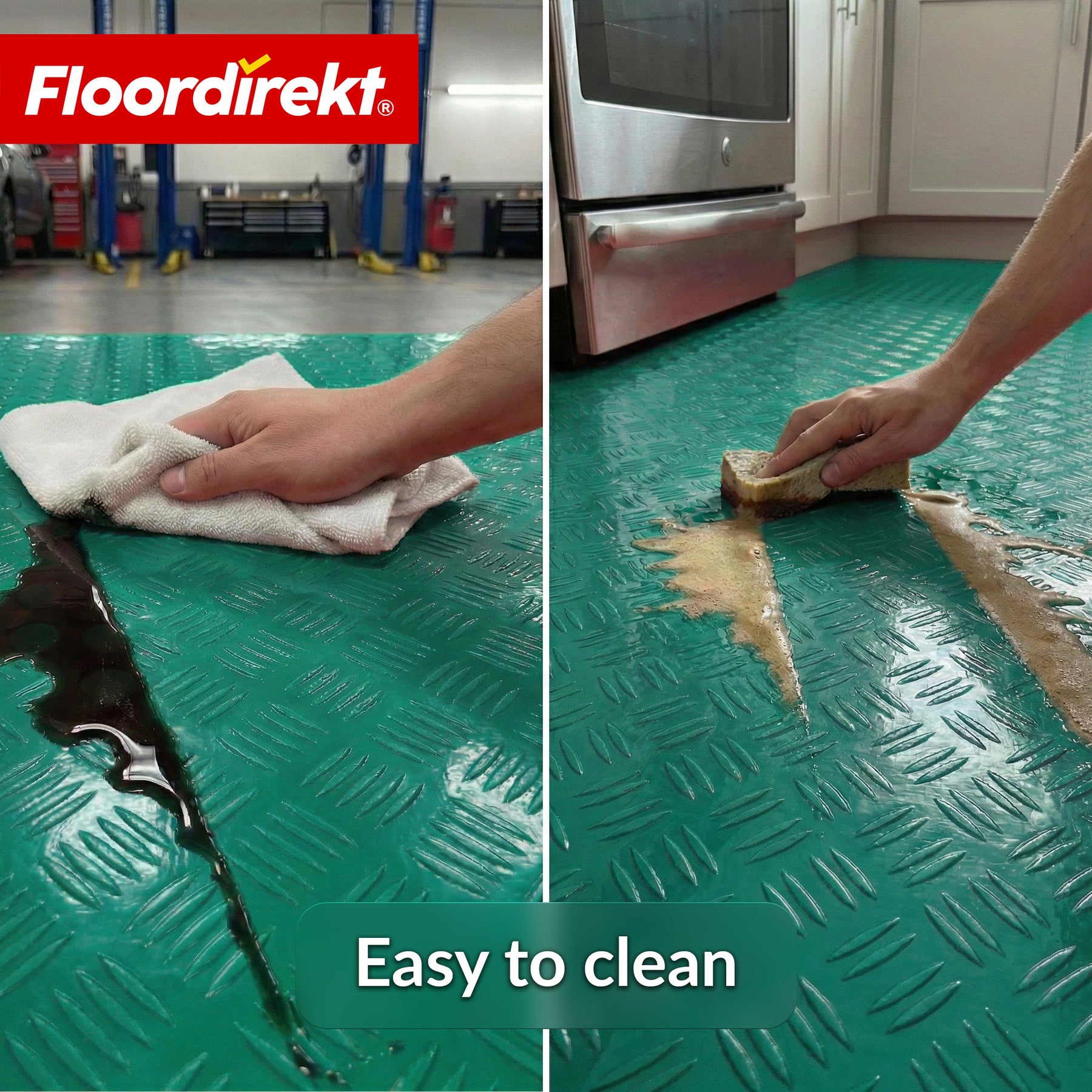 PVC-vloerbedekking | Bullet | Riffelplaat-look | Antislip & Onderhoudsvriendelijk | Meterware / Op maat gesneden | 110 cm breedte