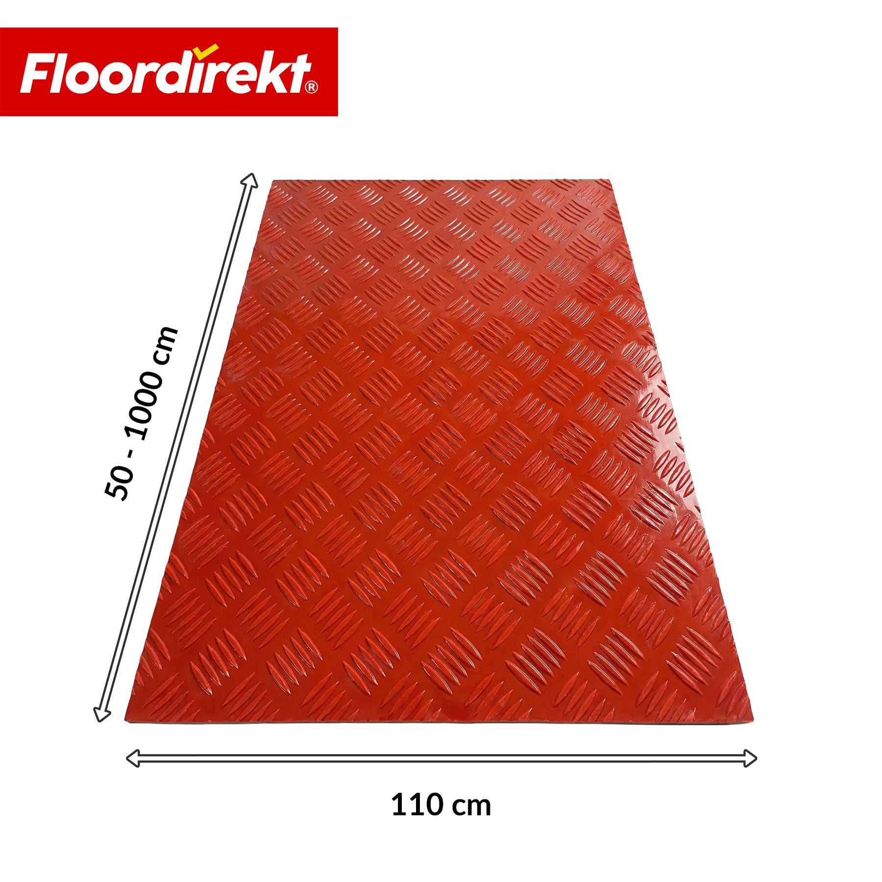 PVC-vloerbedekking | Bullet | Riffelplaat-look | Antislip & Onderhoudsvriendelijk | Meterware / Op maat gesneden | 110 cm breedte