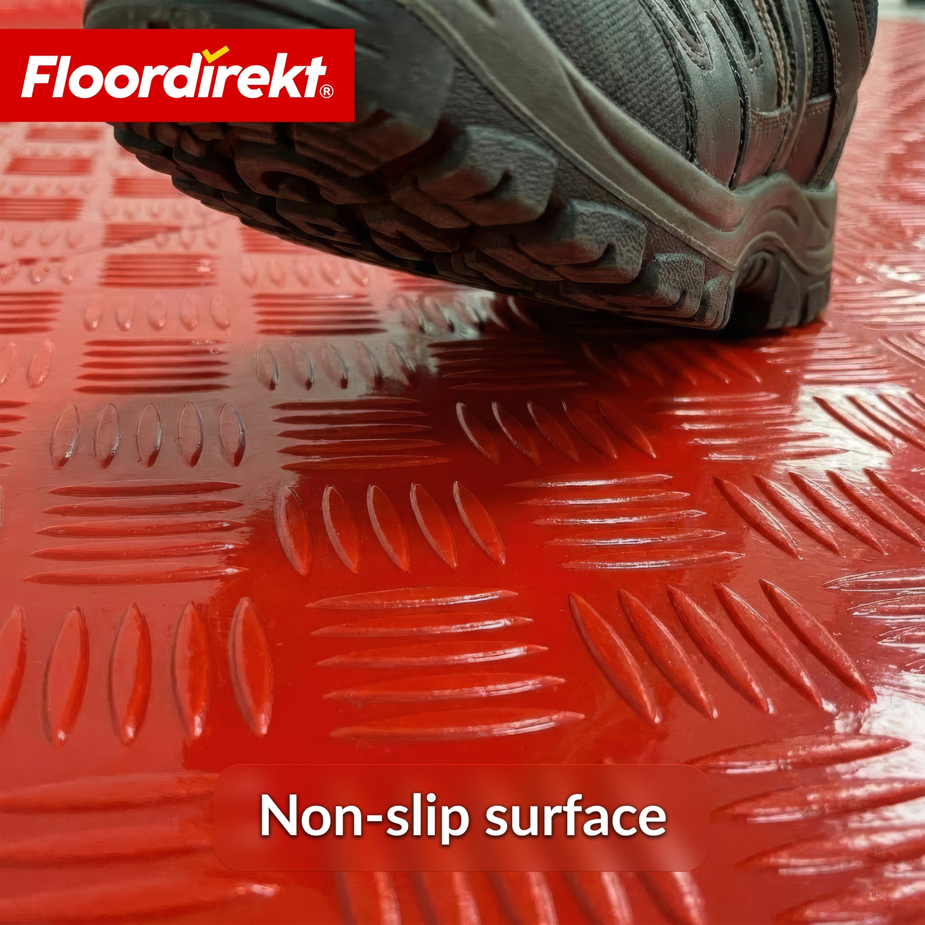 PVC-vloerbedekking | Bullet | Riffelplaat-look | Antislip & Onderhoudsvriendelijk | Meterware / Op maat gesneden | 110 cm breedte