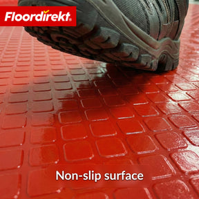 PVC-vloerbedekking | Check Quadra | Vierkantmotief | Antislip & onderhoudsvriendelijk | Per meter / op maat gesneden | 110 cm breed