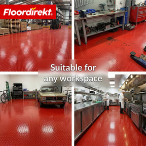 PVC-vloerbedekking | Bullet | Riffelplaat-look | Antislip & Onderhoudsvriendelijk | Meterware / Op maat gesneden | 110 cm breedte