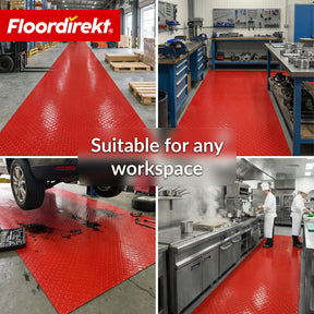 PVC-vloerbedekking | Check Quadra | Vierkantmotief | Antislip & onderhoudsvriendelijk | Per meter / op maat gesneden | 110 cm breed