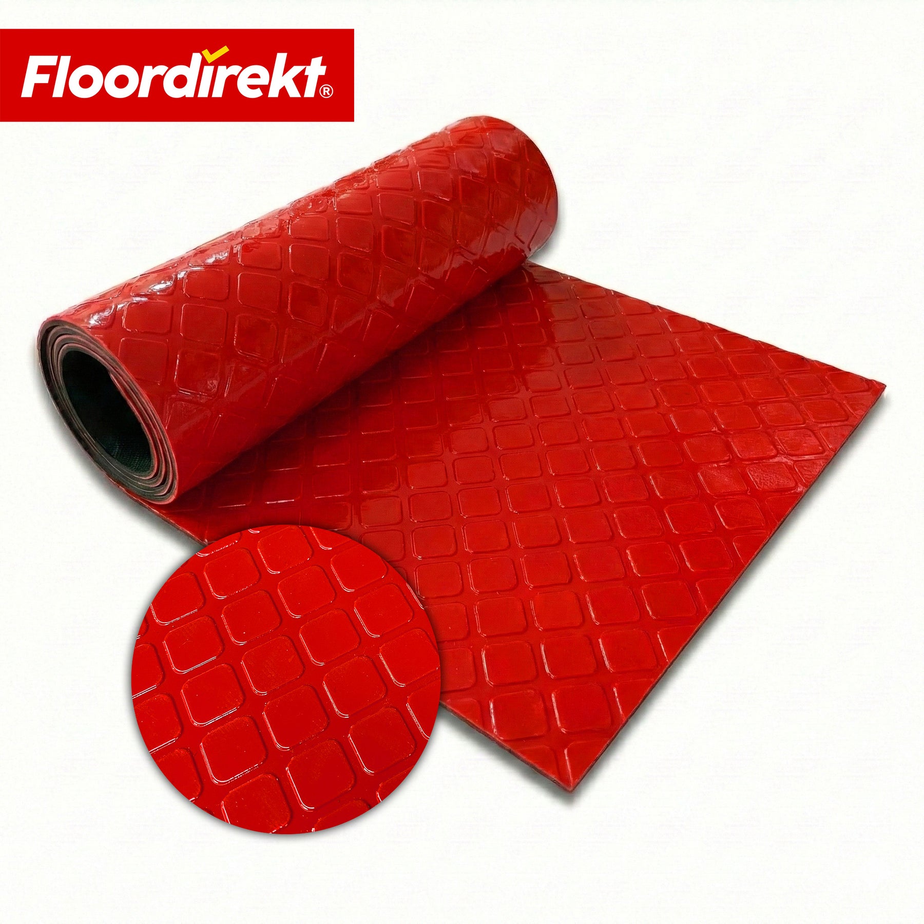 PVC-vloerbedekking | Check Quadra | Vierkantmotief | Antislip & onderhoudsvriendelijk | Per meter / op maat gesneden | 110 cm breed