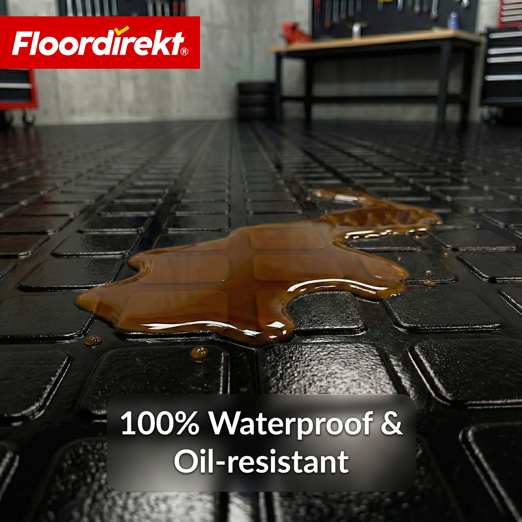 PVC-vloerbedekking | Check Quadra | Vierkantmotief | Antislip & onderhoudsvriendelijk | Per meter / op maat gesneden | 110 cm breed