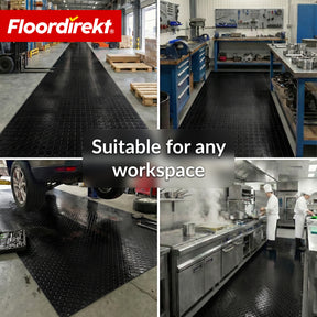 PVC-vloerbedekking | Check Quadra | Vierkantmotief | Antislip & onderhoudsvriendelijk | Per meter / op maat gesneden | 110 cm breed