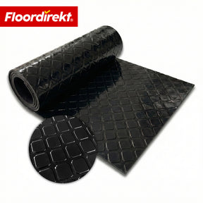 PVC-vloerbedekking | Check Quadra | Vierkantmotief | Antislip & onderhoudsvriendelijk | Per meter / op maat gesneden | 110 cm breed