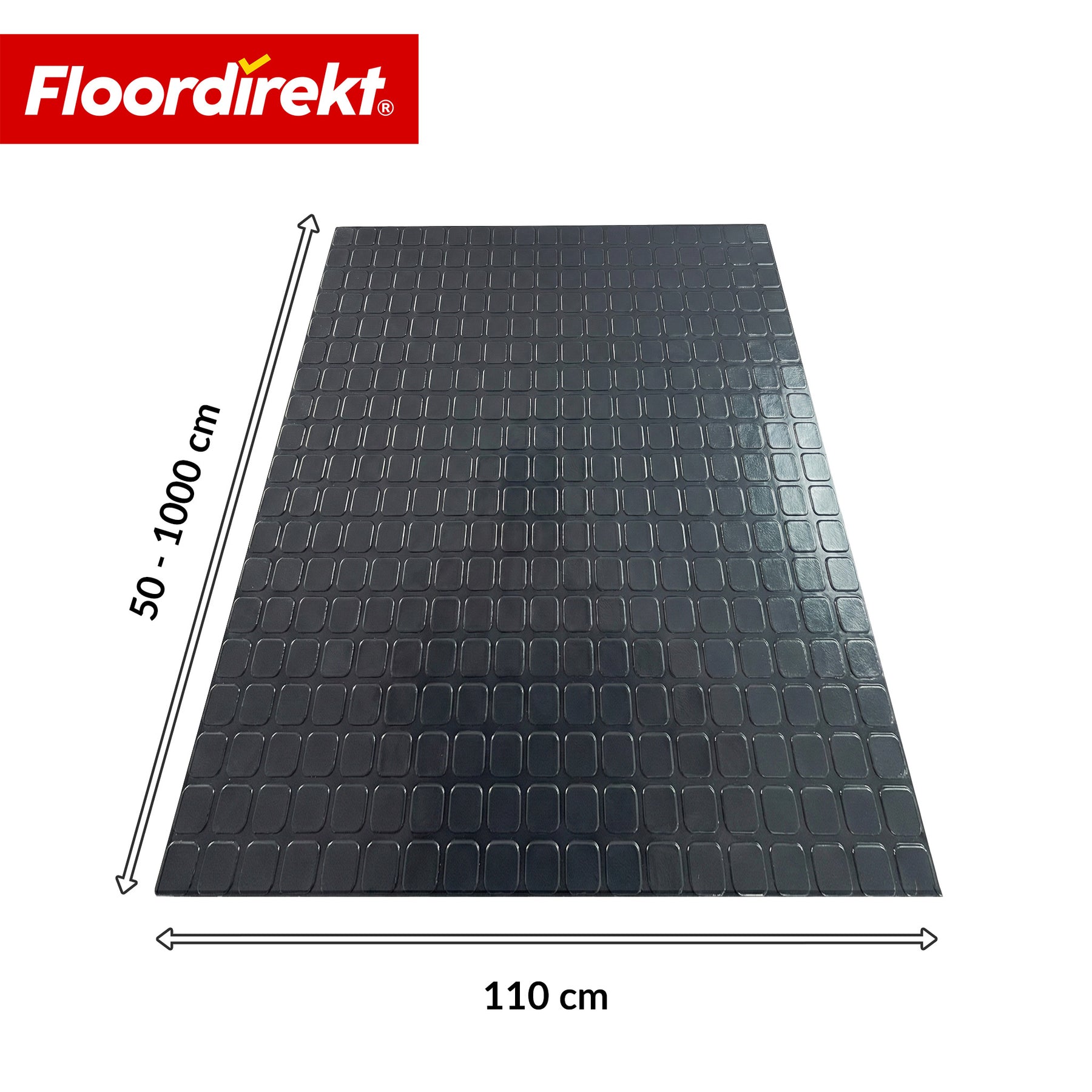 PVC-vloerbedekking | Check Quadra | Vierkantmotief | Antislip & onderhoudsvriendelijk | Per meter / op maat gesneden | 110 cm breed