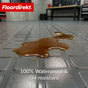 PVC-vloerbedekking | Check Quadra | Vierkantmotief | Antislip & onderhoudsvriendelijk | Per meter / op maat gesneden | 110 cm breed