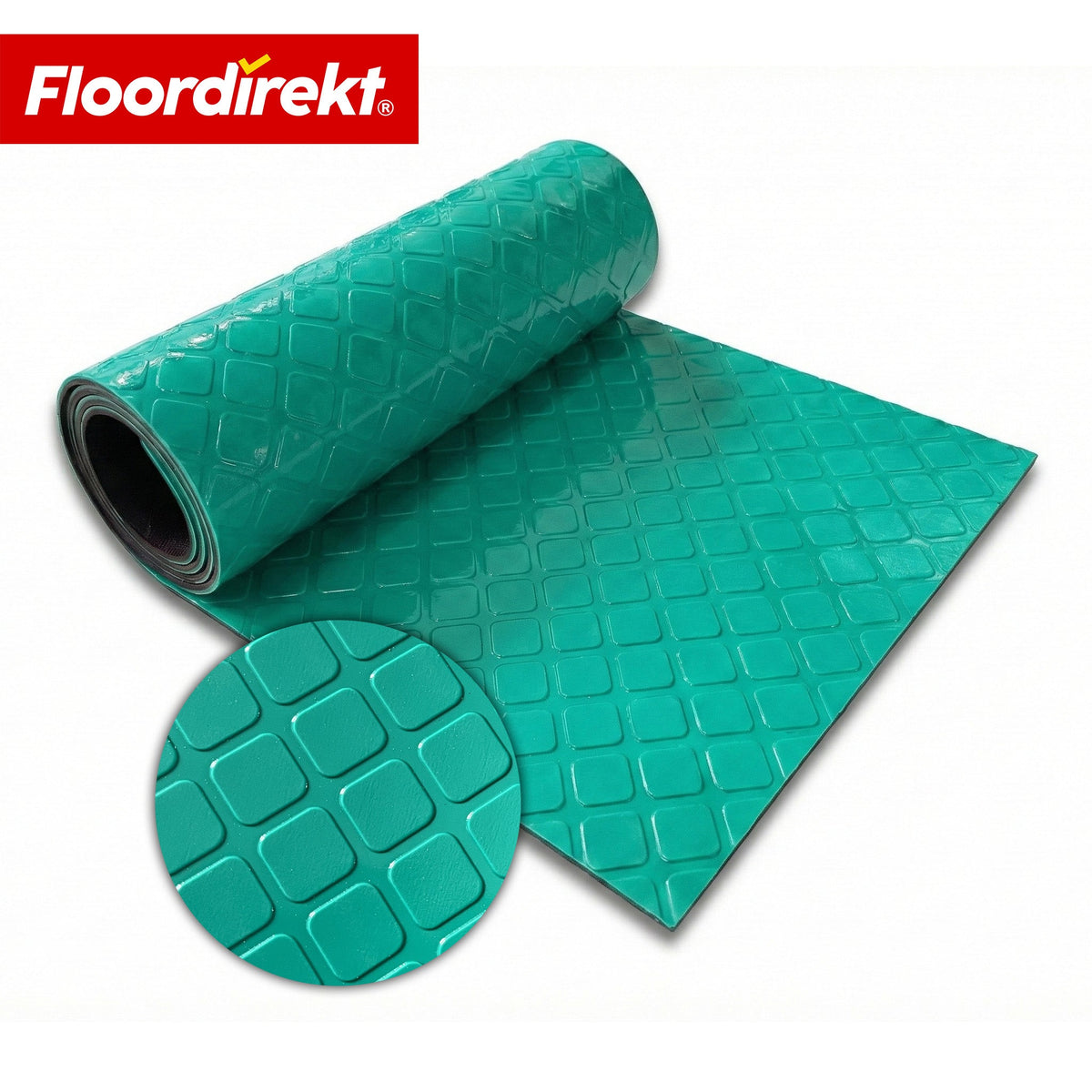✂ PVC-vloerbedekking | Check Quadra | Vierkantmotief | Antislip & onderhoudsvriendelijk | Per meter / op maat gesneden | 110 cm breed