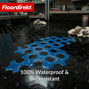 PVC-vloerbedekking | Coin Mirror | Coin-structuur met vlakke noppen | Antislip & onderhoudsvriendelijk | Per meter / op maat gesneden | 110 cm breed