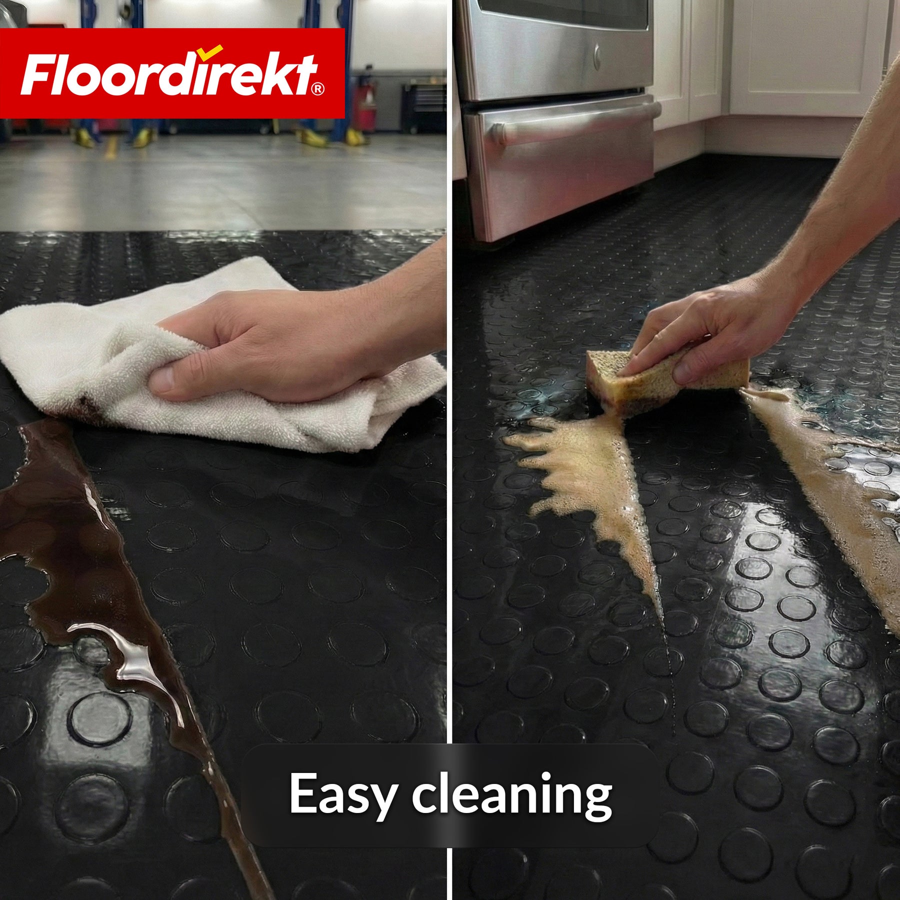 PVC-vloerbedekking | Coin Mirror | Coin-structuur met vlakke noppen | Antislip & onderhoudsvriendelijk | Per meter / op maat gesneden | 110 cm breed