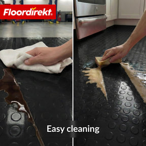 PVC-vloerbedekking | Coin Mirror | Coin-structuur met vlakke noppen | Antislip & onderhoudsvriendelijk | Per meter / op maat gesneden | 110 cm breed