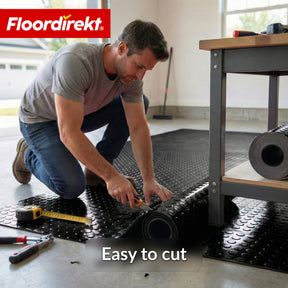 PVC-vloerbedekking | Coin Mirror | Coin-structuur met vlakke noppen | Antislip & onderhoudsvriendelijk | Per meter / op maat gesneden | 110 cm breed