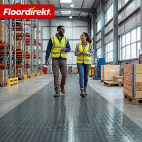 PVC-vloerbedekking | Coin Mirror | Coin-structuur met vlakke noppen | Antislip & onderhoudsvriendelijk | Per meter / op maat gesneden | 110 cm breed