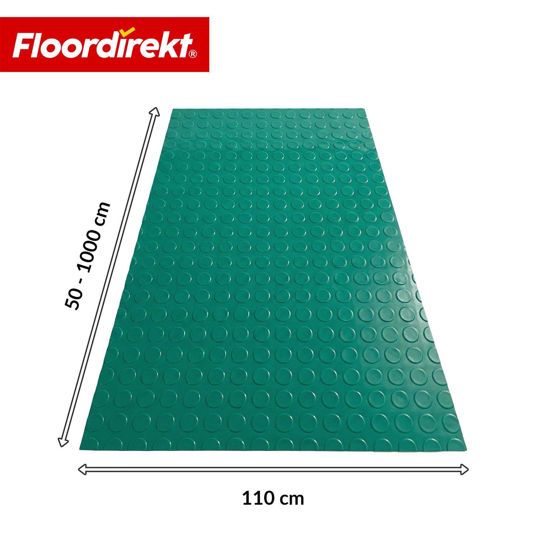 PVC-vloerbedekking | Coin Mirror | Coin-structuur met vlakke noppen | Antislip & onderhoudsvriendelijk | Per meter / op maat gesneden | 110 cm breed