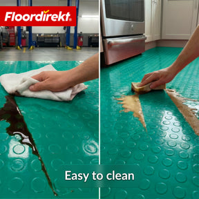 PVC-vloerbedekking | Coin Mirror | Coin-structuur met vlakke noppen | Antislip & onderhoudsvriendelijk | Per meter / op maat gesneden | 110 cm breed