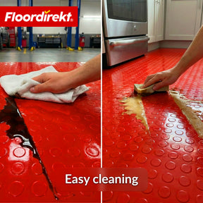 PVC-vloerbedekking | Coin Mirror | Coin-structuur met vlakke noppen | Antislip & onderhoudsvriendelijk | Per meter / op maat gesneden | 110 cm breed