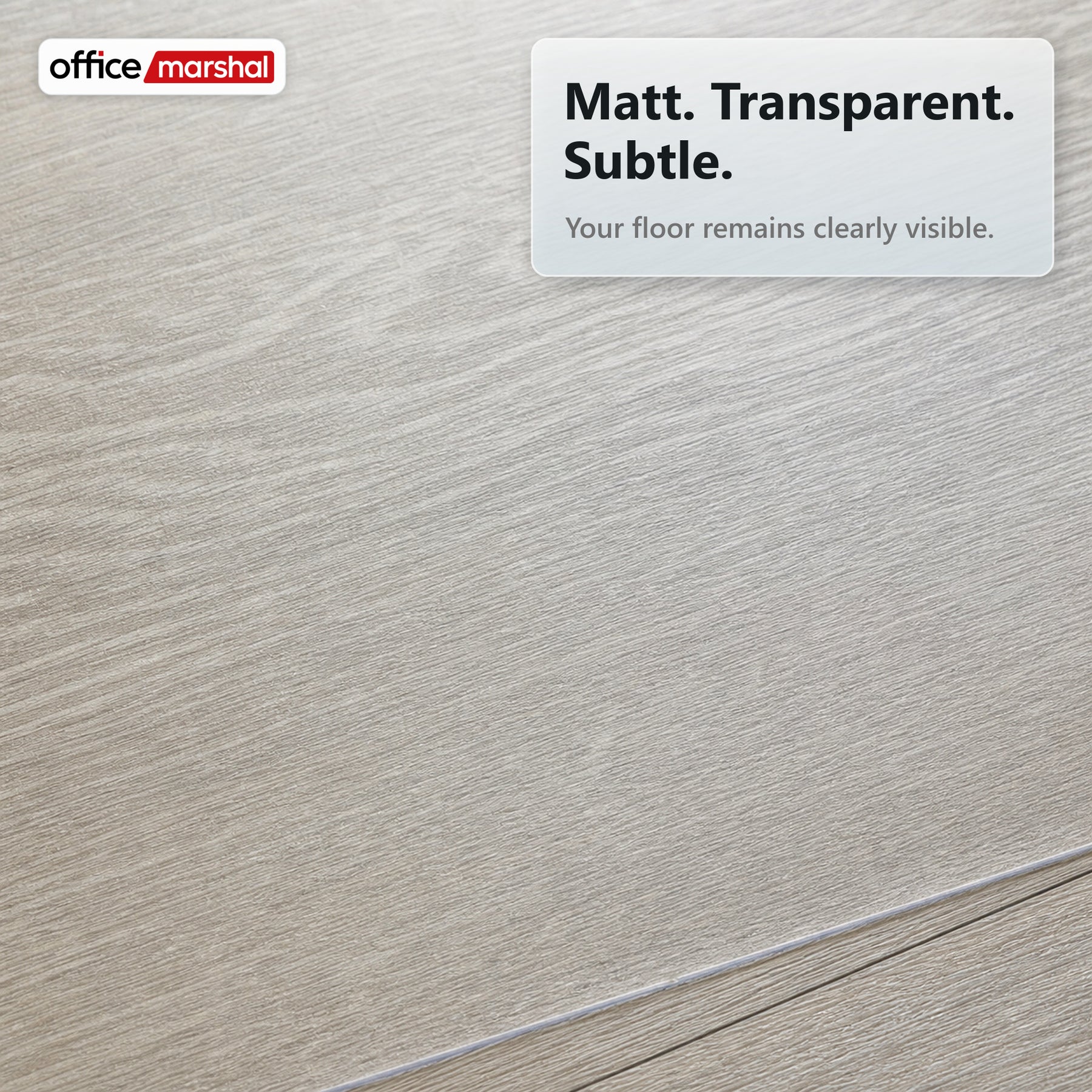 Vloerbeschermingsmat Floorfit op maat | Mat transparant | Voor harde vloeren, parket, laminaat & vinyl