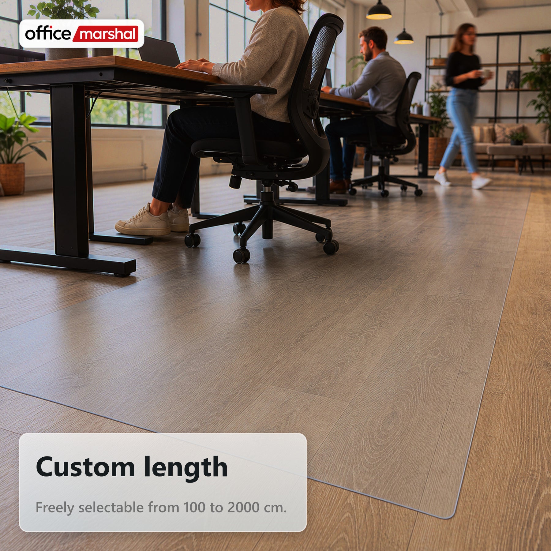 Vloerbeschermingsmat Floorfit op maat | Mat transparant | Voor harde vloeren, parket, laminaat & vinyl