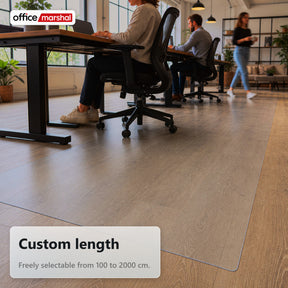 Vloerbeschermingsmat Floorfit op maat | Mat transparant | Voor harde vloeren, parket, laminaat & vinyl