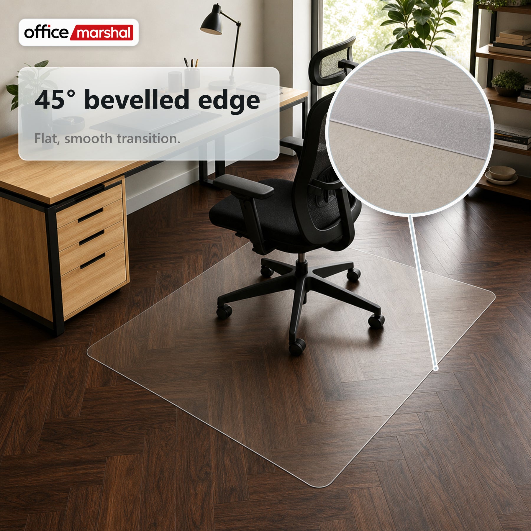 Vloerbeschermingsmat Floorfit op maat | Mat transparant | Voor harde vloeren, parket, laminaat & vinyl