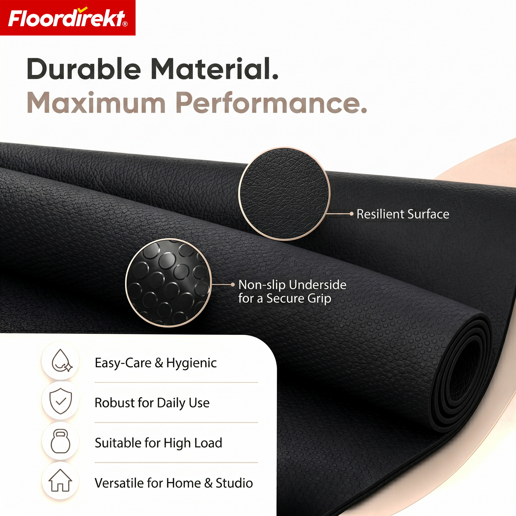 Bodembeschermingsmat | Sparta | Antislip onderlegmat voor loopband & crosstrainer