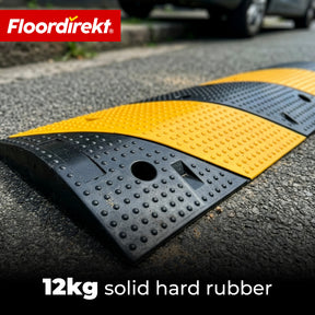 Drempel Pico – verkeersdrempel van rubber tot 30 ton belastbaar | snelheidsdrempel geel-zwart 100 x 30 cm