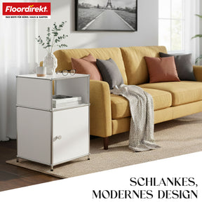 Metalen rek | Concept Epure MK-040 | Opbergrek met 3 lagen, deur en legplanken | Verkrijgbaar in verschillende kleuren