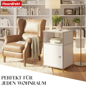 Metalen rek | Concept Epure MK-040 | Opbergrek met 3 lagen, deur en legplanken | Verkrijgbaar in verschillende kleuren